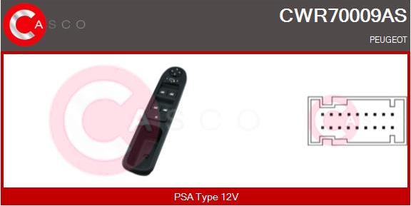 Casco CWR70009AS - Выключатель, стеклоподъемник autodif.ru
