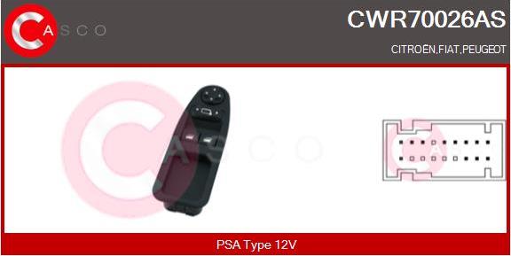 Casco CWR70026AS - Выключатель, стеклоподъемник autodif.ru
