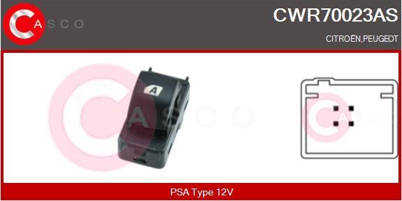 Casco CWR70023AS - Выключатель, стеклоподъемник autodif.ru