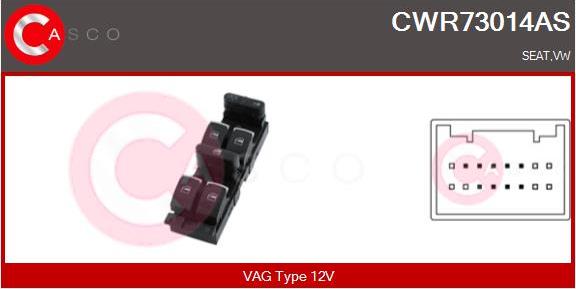 Casco CWR73014AS - Выключатель, стеклоподъемник autodif.ru