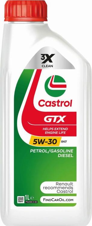 Castrol 15CC2F - Castrol 5W30 (1L) GTX RN17 масло моторное! синт.\ ACEA C3 autodif.ru