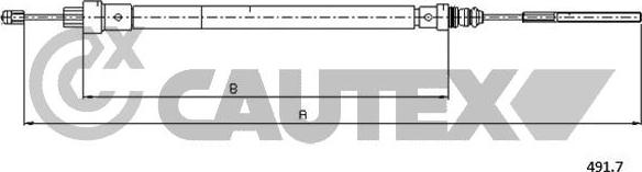 Cautex 038497 - Комплект тросов, стояночная тормозная система autodif.ru