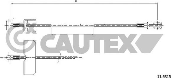 Cautex 761881 - Тросик, cтояночный тормоз autodif.ru