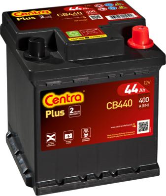 CENTRA CB440 - Plus аккумулятор 12V 44Ah 400A ETN 0(R+) B13 175x175x190 11kg autodif.ru