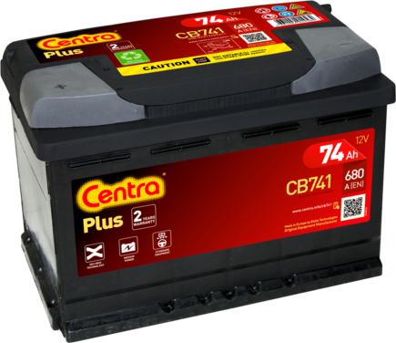 CENTRA CB741 - Аккумулятор 6СТ-75.1 VOLTON PROFESSIONAL п.п. пуск.ток 700 А (276 175 190) клеммы евро autodif.ru