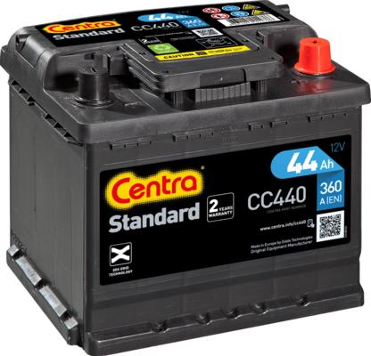 CENTRA CC440 - Standard аккумулятор 12V 44Ah 360A ETN 0(R+) B13 207x175x190 11,6kg autodif.ru