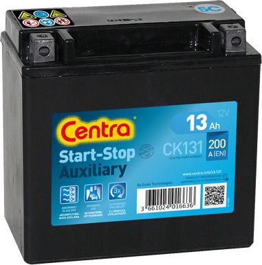 CENTRA CK131 - Стартерная аккумуляторная батарея, АКБ autodif.ru
