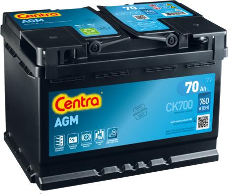 CENTRA CK700 - Стартерная аккумуляторная батарея, АКБ autodif.ru