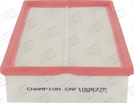 Champion CAF100837P - Воздушный фильтр, двигатель autodif.ru