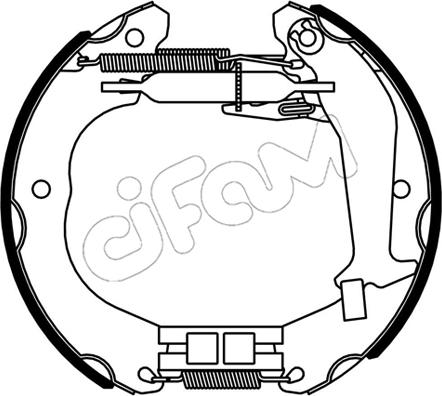 Cifam 151-533 - Комплект тормозных колодок, барабанные autodif.ru