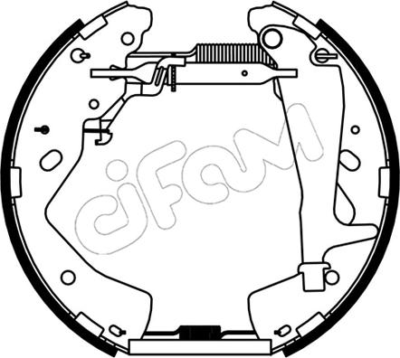 Cifam 151-537 - Комплект тормозных колодок, барабанные autodif.ru