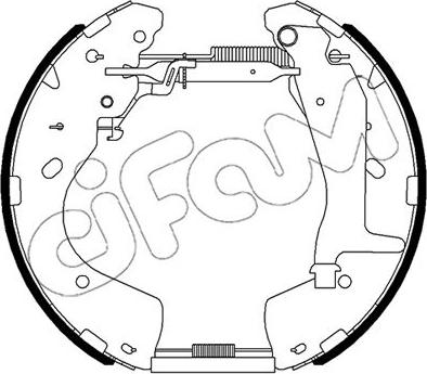 Cifam 151-522 - Комплект тормозных колодок, барабанные autodif.ru
