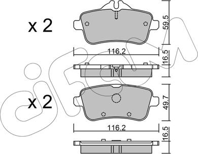 Cifam 822-968-3 - Тормозные колодки, дисковые, комплект autodif.ru