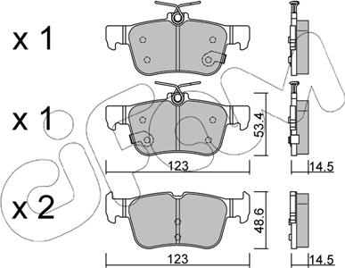 Cifam 822-1040-1 - Тормозные колодки, дисковые, комплект autodif.ru