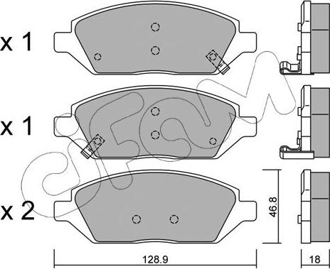 Cifam 822-1113-0 - Тормозные колодки, дисковые, комплект autodif.ru