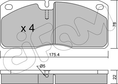 Cifam 822-269-0 - Тормозные колодки, дисковые, комплект autodif.ru