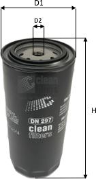 Clean Filters DN 297 - Фильтр топливный DAF 95 (H=209) (производство Италия) autodif.ru
