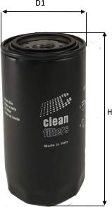 Clean Filters DO1843 - Фильтр масляный IVECO Eurocargo (Tector) (производство Италия) autodif.ru