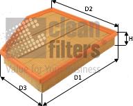 Clean Filters MA3492 - Воздушный фильтр, двигатель autodif.ru