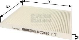 Clean Filters NC2420 - Фильтр воздуха в салоне autodif.ru