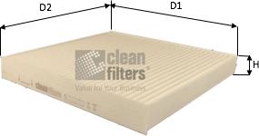 Clean Filters NC2392 - CLEAN фильтр салонный NC 2392 (=CU 25 007) autodif.ru