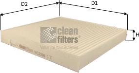 Clean Filters NC2206 - Фильтр воздуха в салоне autodif.ru