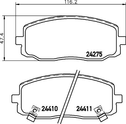 Cobreq N-1264 - Тормозные колодки, дисковые, комплект autodif.ru