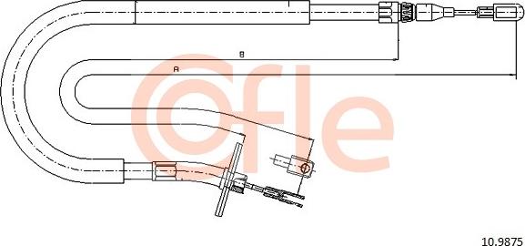 Cofle 10.9875 - Тросик, cтояночный тормоз autodif.ru