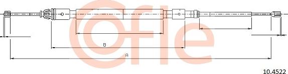 Cofle 10.4522 - Тросик, cтояночный тормоз autodif.ru