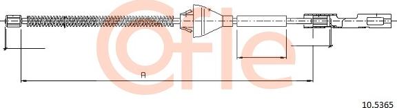 Cofle 10.5365 - Трос тормоза ручного autodif.ru