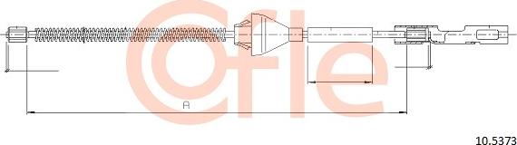 Cofle 10.5373 - Трос стояночного тормоза FORD: FOCUS 07- R/small 225/0 mm autodif.ru