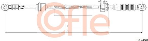 Cofle 92.10.2450 - Трос, наконечник, ступенчатая коробка передач autodif.ru