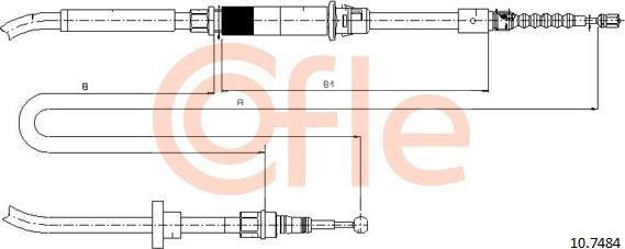 Cofle 10.7484 - Тросик, cтояночный тормоз autodif.ru