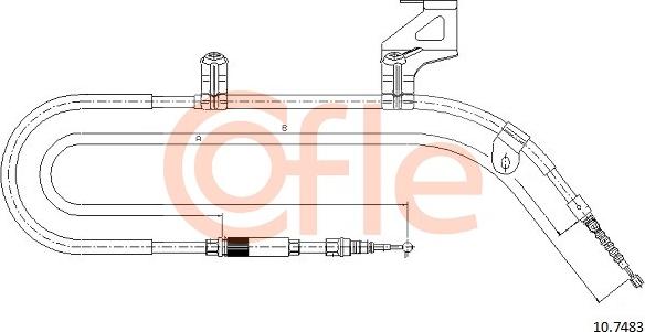 Cofle 10.7483 - Тросик, cтояночный тормоз autodif.ru