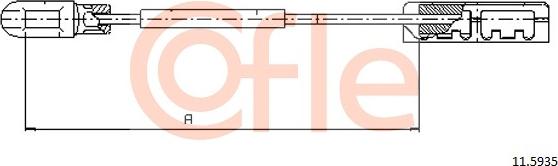Cofle 11.5935 - Трос стояночного тормоза задн OPEL VECTRA B 1.8-2.0 all (дисковые тормоза) small mod 9/95-02 autodif.ru