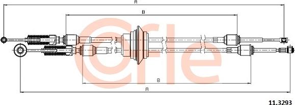 Cofle 92.11.3293 - Трос, наконечник, ступенчатая коробка передач autodif.ru
