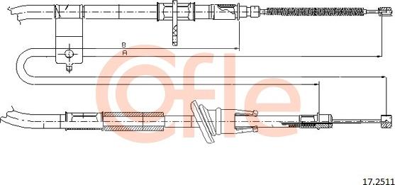 Cofle 17.2511 - Тросик, cтояночный тормоз autodif.ru