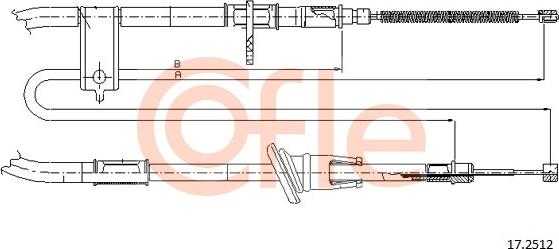 Cofle 17.2512 - Тросик, cтояночный тормоз autodif.ru