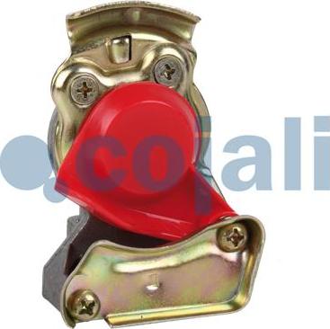 Cojali 6001405 - Головка соединительная тормозной системы прицепа 22мм (груз.авто) красная с клапаном COJALI autodif.ru