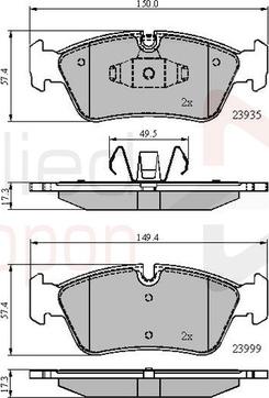 Comline ADB01590 - Тормозные колодки, дисковые, комплект autodif.ru