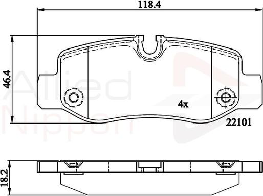 Comline ADB02315 - Тормозные колодки, дисковые, комплект autodif.ru