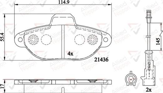 Comline ADB22200 - Тормозные колодки, дисковые, комплект autodif.ru