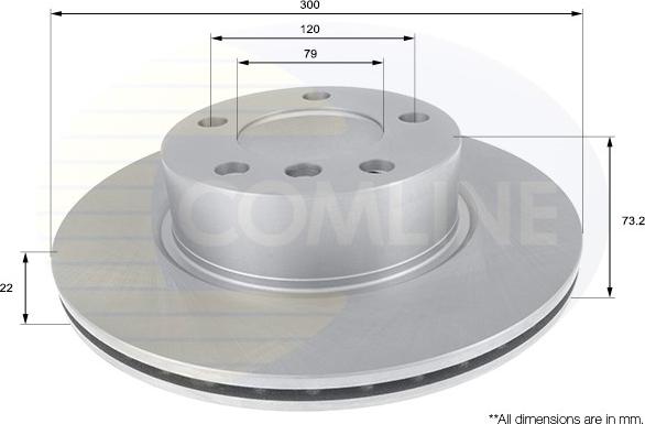 Comline ADC1770V - Тормозной диск autodif.ru