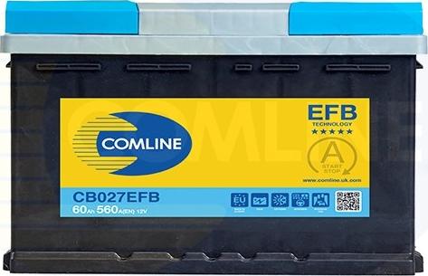 Comline CB027EFB - Стартерная аккумуляторная батарея, АКБ autodif.ru