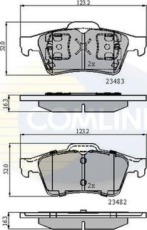 Comline CBP0946 - Тормозные колодки, дисковые, комплект autodif.ru