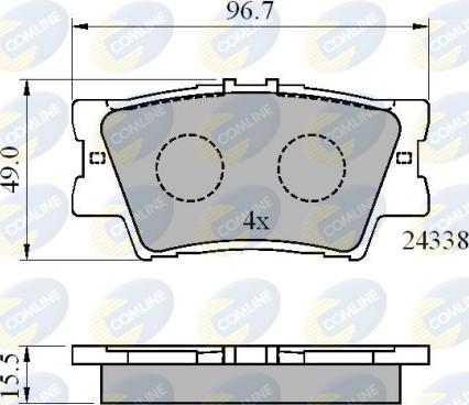 Comline CBP01581 - Комплект тормозных колодок задние autodif.ru
