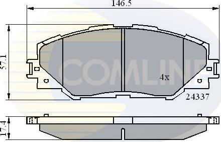 Comline CBP01625 - Тормозные колодки, дисковые, комплект autodif.ru