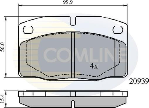 Comline CBP0135 - Тормозные колодки, дисковые, комплект autodif.ru