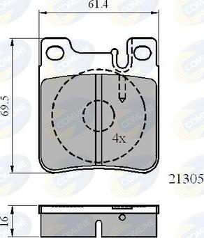 Comline CBP0702 - Тормозные колодки, дисковые, комплект autodif.ru