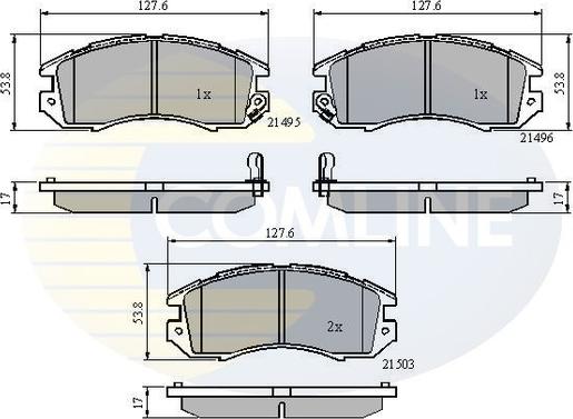 Comline CBP3127 - Тормозные колодки, дисковые, комплект autodif.ru